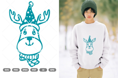 Winter Deer SVG &amp; Clipart Product Image 1