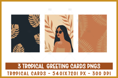 Boho summer cards, Retro Woman Card Product Image 1