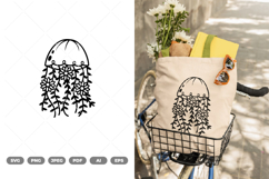 Floral Jellyfish SVG &amp; Clipart Product Image 1