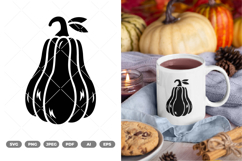 Pumpkin Silhouette SVG &amp; Clipart Product Image 1