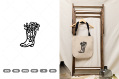 Flower in a Boot SVG &amp; Clipart Product Image 1