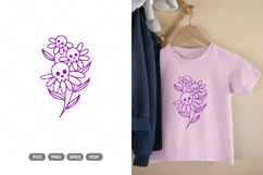 Blooming Skull SVG &amp; Clipart Product Image 1