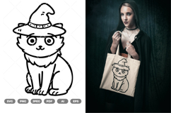 Cat Witch SVG &amp; Clipart Product Image 1
