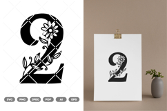 Floral Numeric SVG &amp; Clipart Product Image 1