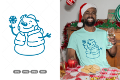 Cute Snowmen Doodle SVG and Clipart Product Image 1