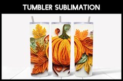 3D Pumpkins Tumbler Sublimation |Autumn 3D Tumbler Product Image 4