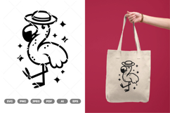 Holiday Flamingo SVG &amp; Clipart Product Image 1