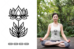 Lotus Wall Decor SVG &amp; Clipart Product Image 1