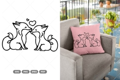Fox Couple SVG &amp; Clipart Product Image 1