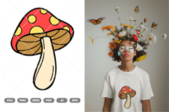 Mushroom Colored SVG &amp; Clipart Product Image 1