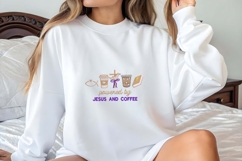 Powered by Jesus and Coffee Embroidery Design Product Image 3