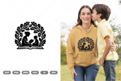 Mom and Child Silhouette SVG &amp; Clipart Product Image 1