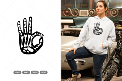 Skull Hand Sign SVG &amp; Clipart Product Image 1