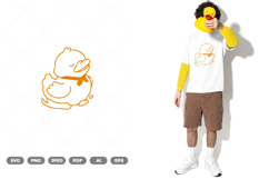 Kawaii Rubber Duck SVG &amp; Clipart Product Image 1