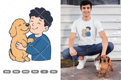 Man and Dog SVG &amp; Clipart Product Image 1