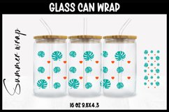 Monstera Glass Wrap Svg,16oz Libbey Wrap, Summer SVG Wrap Product Image 1