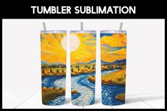 6 3D Field Landscape Tumbler Sublimation I Paper Quilling Product Image 5