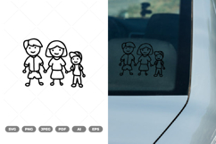 Family Stick Figure SVG &amp; Clipart Product Image 1