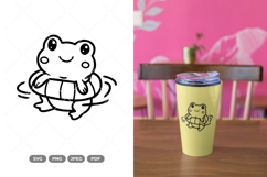 Kawaii Chibi Frog SVG &amp; Clipart Product Image 1