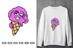 Ice Cream Monster Colored SVG &amp; Clipart Product Image 1
