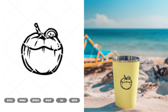 Coconut Drink SVG &amp; Clipart Product Image 1