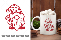 Kawaii Christmas Gnome SVG &amp; Clipart Product Image 1