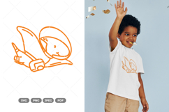 Pterodactyl Astronaut Doodle SVG &amp; Clipart Product Image 1