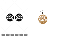 Snake Earring SVG &amp; Clipart Product Image 1