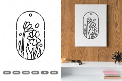 Flower Gift Tag SVG &amp; Clipart Product Image 1