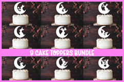 9 Bunny cake topper SVG I Cake topper SVG Product Image 1