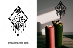 Lotus Wall Decor SVG &amp; Clipart Product Image 1