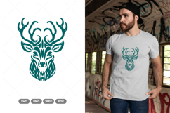 Majestic Deer Silhouette SVG &amp; Clipart Product Image 1