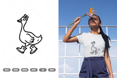 Spring Goose Doodle SVG &amp; Clipart Product Image 1