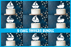 Baby Boat cake topper SVG I Cake topper SVG Product Image 1