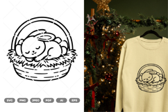 Kawaii Easter Bunny SVG &amp; Clipart Product Image 1