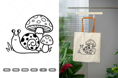 Spring Garden Snail SVG &amp; Clipart Product Image 1