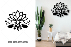 Lotus Wall Decor SVG &amp; Clipart Product Image 1