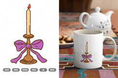 Candles Colored SVG &amp; Clipart Product Image 1