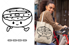 Kawaii Donut SVG &amp; Clipart Product Image 1