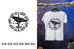 Viking Raven SVG &amp; Clipart Product Image 1