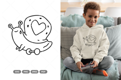 Funny Snail Doodle SVG &amp; Clipart Product Image 1