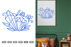 Floral Diamond SVG &amp; Clipart Product Image 1