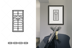 Floral Glass Art Outline SVG &amp; Clipart Product Image 1