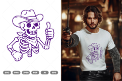Thumbs Up Skull SVG &amp; Clipart Product Image 1