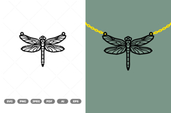 Geometric Dragonfly Necklace SVG &amp; Clipart Product Image 1