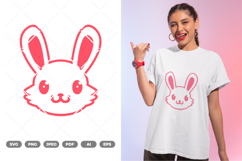 Bunny Head SVG &amp; Clipart Product Image 1