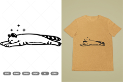 Sleeping Cat SVG &amp; Clipart Product Image 1