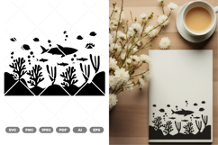 Sea Floor Silhouette SVG &amp; Clipart Product Image 1