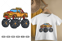 Monster Truck Colored SVG &amp; Clipart Product Image 1
