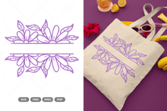 Split Flower SVG &amp; Clipart Product Image 1